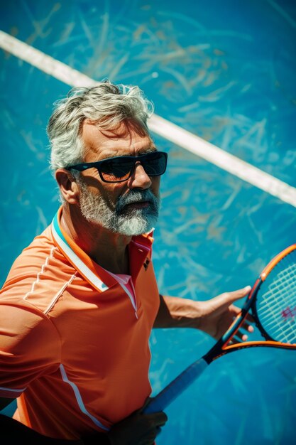 Porträt eines männlichen Tennisspielers