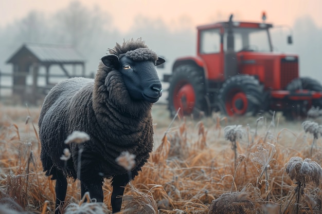 Kostenloses Foto porträt eines schwarzen schafes