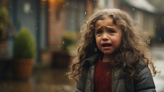 Porträt eines traurigen Kindes