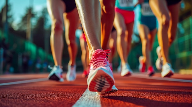 Porträt von weiblichen Athleten, die an den Olympischen Spielen teilnehmen