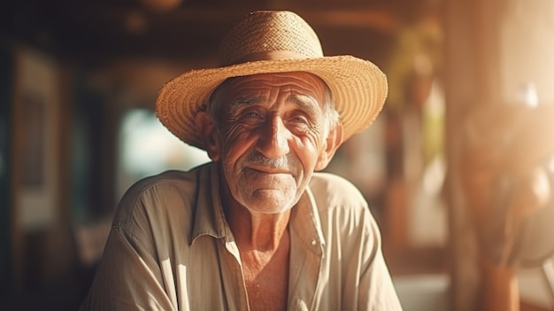 Kostenloses Foto portrait eines alten mannes aus der vorderseite