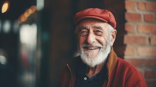 Kostenloses Foto portrait eines alten mannes aus der vorderseite