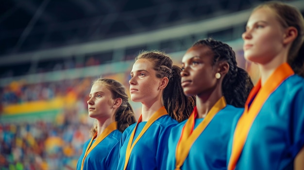Kostenloses Foto portrait of women competing in the olympic games
