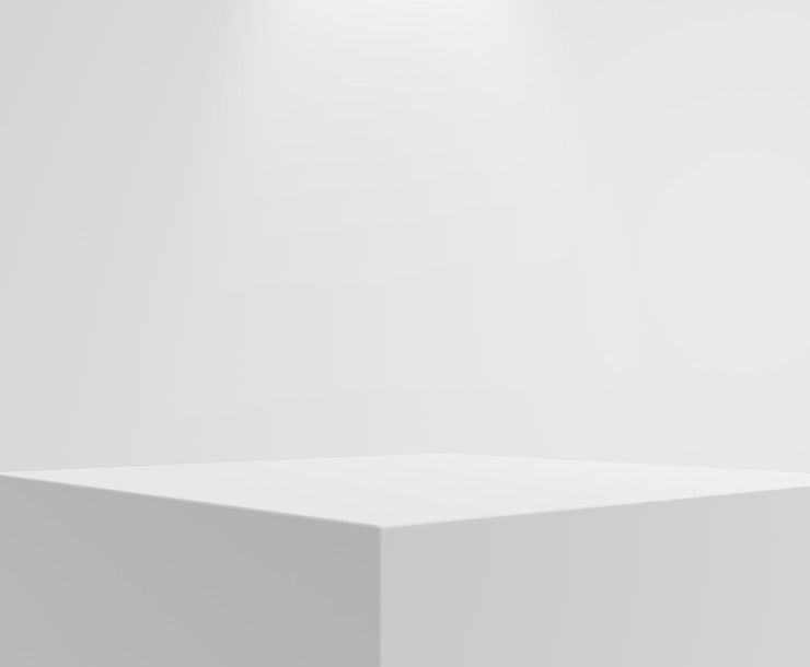 Kostenlose Foto produktanzeige grauer podiumsständer sockelhintergrund 3d-darstellung leere display-szenenpräsentation für produktplatzierung