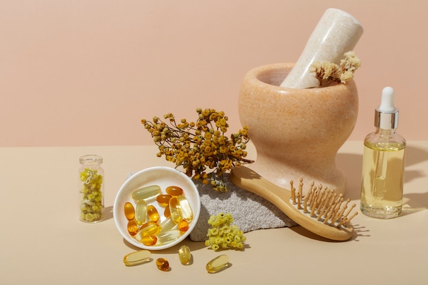 Produktsortiment für die Phytotherapie mit hohem Winkel