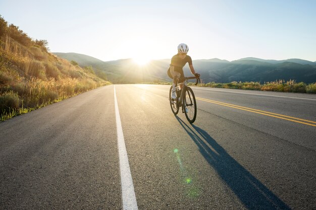 Professionelle Radfahrerin