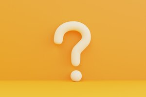 Question mark on yellow background