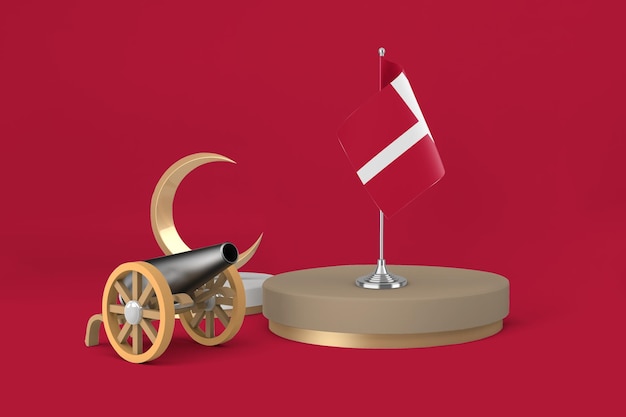 Ramadan Dänemark Kanone und Halbmond