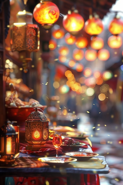 Kostenloses Foto ramadan feier digitale kunst