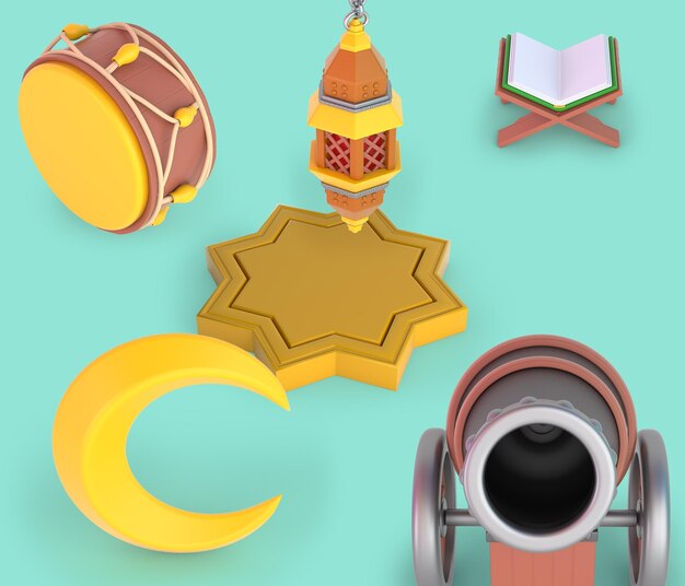 Ramadan Kanone und Trommel Vorderseite