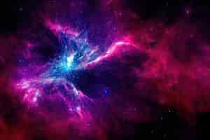 Kostenloses Foto raumhintergrund realistischer sternenklarer nachtkosmos und leuchtende sterne milchstraße und sternenstaub-farbgalaxie