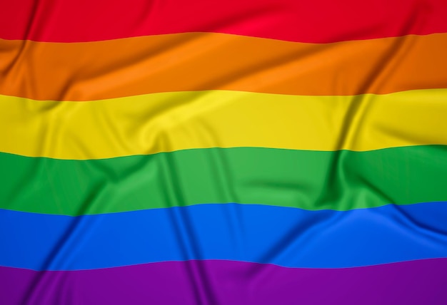 Realistische Gay-Pride-Flagge