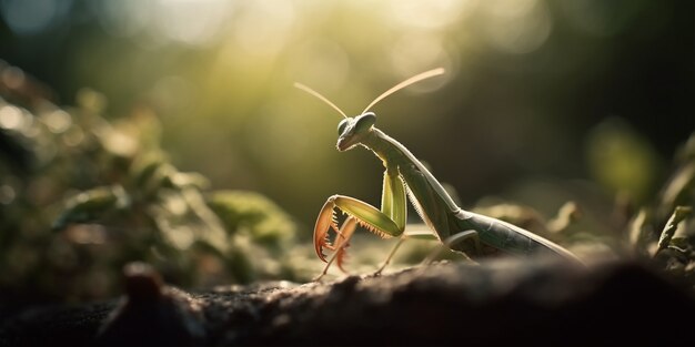 Realistische Gottesanbeterin in der Natur