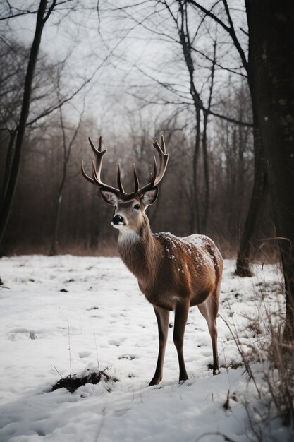 Realistische Hirsche mit Naturhintergrund