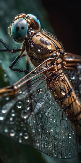 Realistische Libelle in der Natur