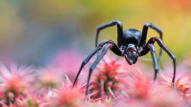 Realistische Spinne in der Natur