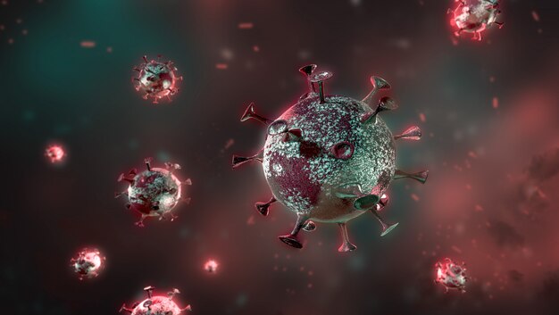 Realistischer Coronavirus-Hintergrund