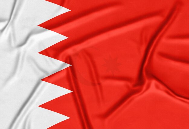 Realistischer Hintergrund der Bahrain-Flagge