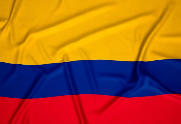 Realistischer Hintergrund der kolumbianischen Flagge