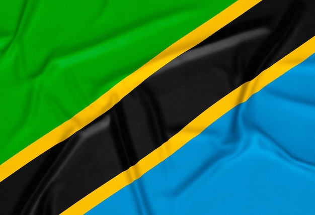 Kostenloses Foto realistischer hintergrund der tanzanianischen flagge