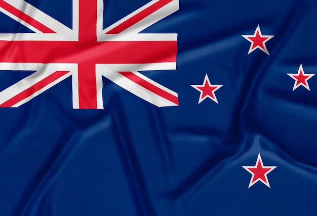 Realistischer neuseeländischer Flaggenhintergrund
