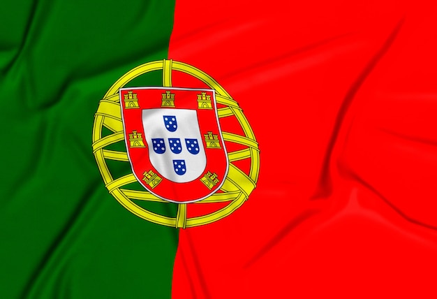 Kostenloses Foto realistischer portugal-flaggenhintergrund