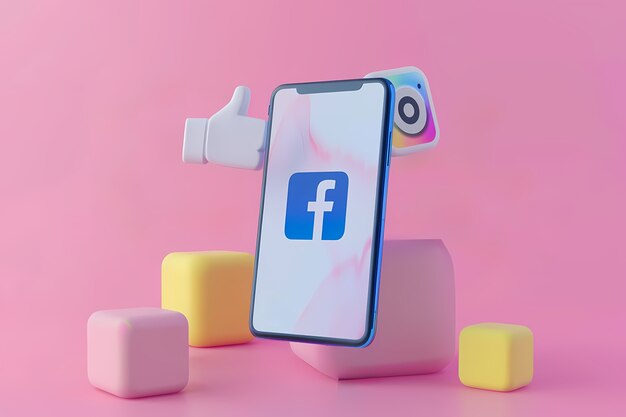 Realistisches Telefon-in-Studio-Konzept für soziale Medien