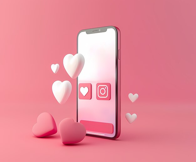 Realistisches Telefon-in-Studio-Konzept für soziale Medien