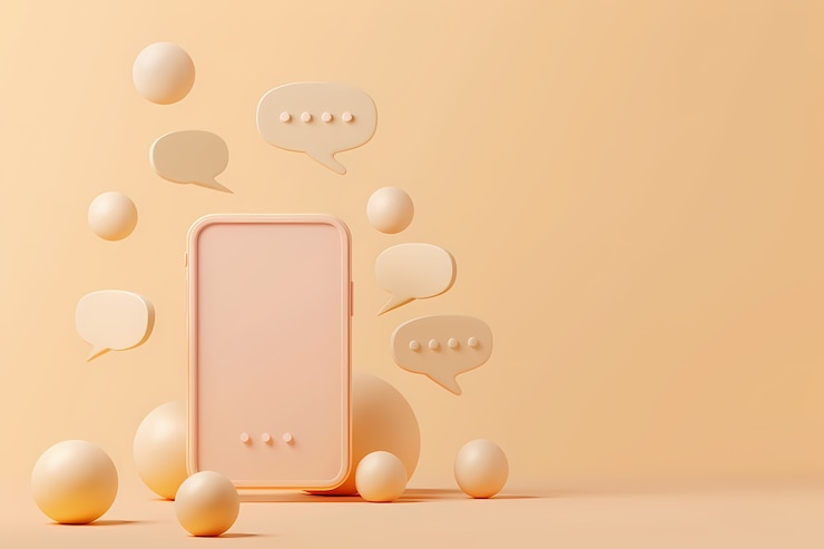 Kostenlose Foto realistisches telefon-in-studio-konzept für soziale medien