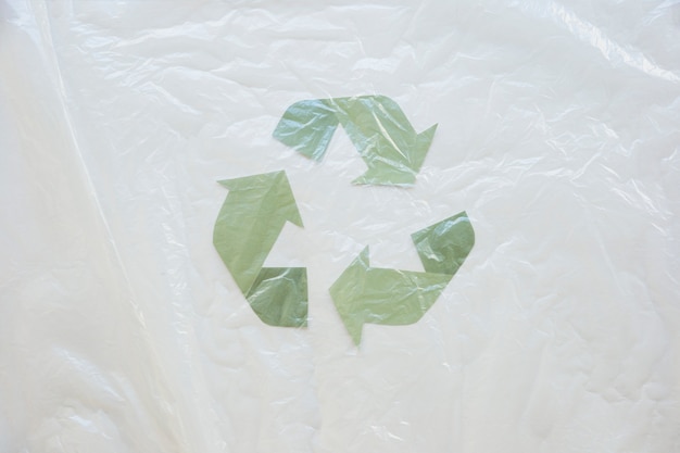 Recycling-Symbol mit Wachstuch