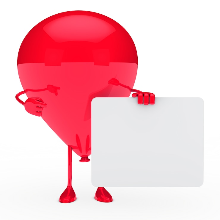 Kostenlose Foto red ballon eine leere zeichen