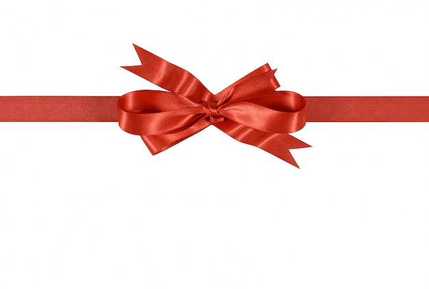 Red Geschenk-Band und Bogen horizontal