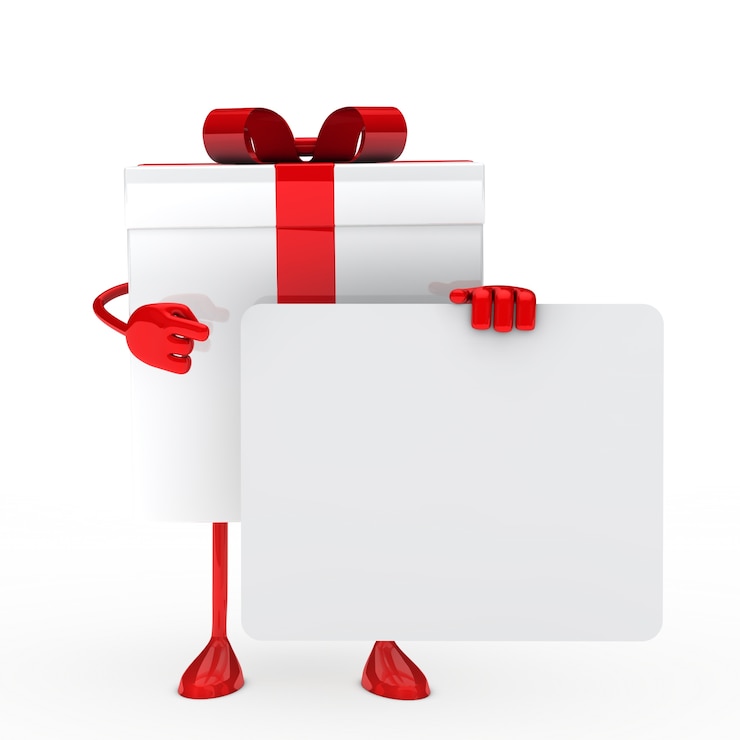 Kostenlose Foto red geschenk mit einem schild