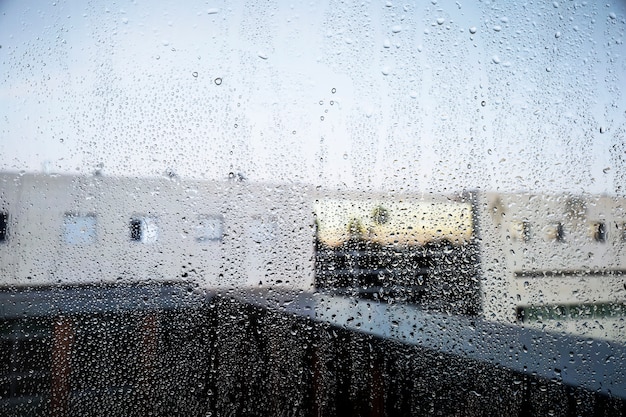 Regeneffekt auf städtischen Hintergrund