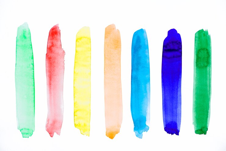 Kostenlose Foto reihe von aquarell splatter