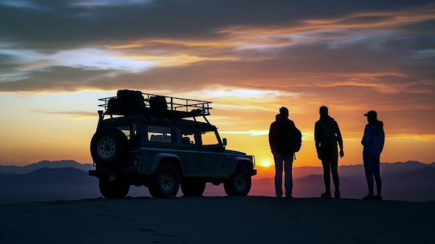 Kostenloses Foto reisen mit geländewagen