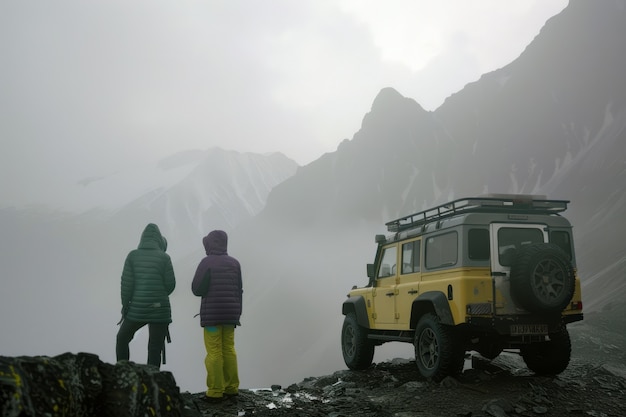 Kostenloses Foto reisen mit geländewagen