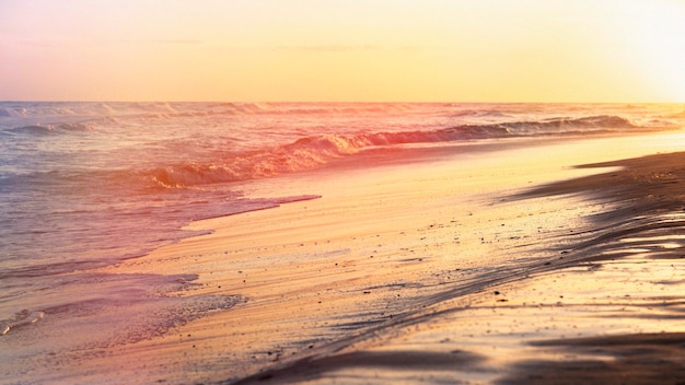 Retro-Naturlandschaft mit wunderschönem Meer