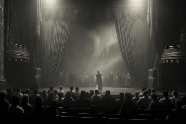 Kostenloses Foto retro-szenen zum welttheatertag mit einer oper
