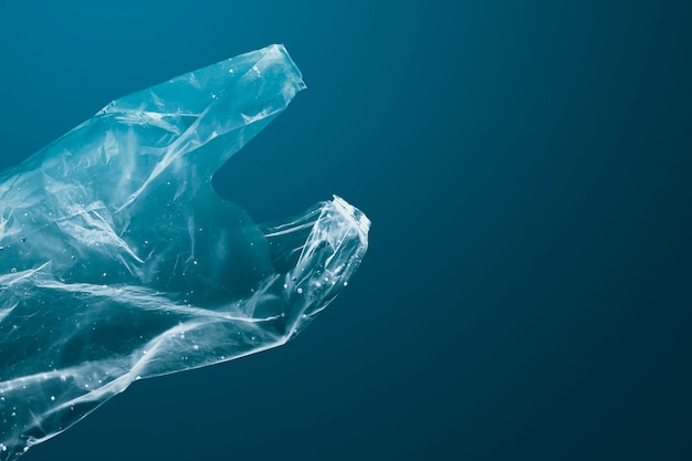 Rette die Plastiktüte der Ozeankampagne, die in Ozean-Remix-Medien versinkt