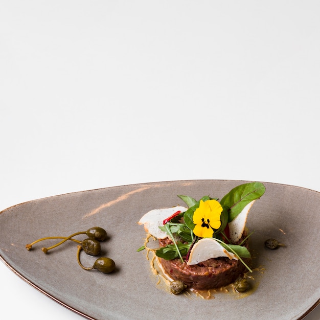 Rindfleisch Gourmet-Lebensmittel Frontansicht