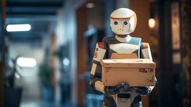 Roboter, die eine gewöhnliche menschliche Arbeit ausführen