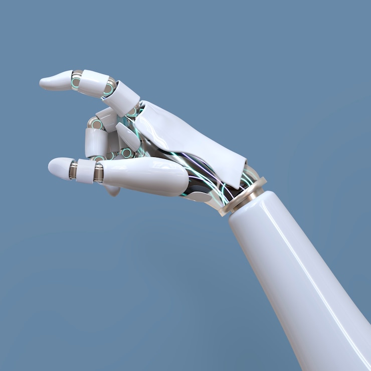 Kostenlose Foto roboterhand 3d, ki-technologie