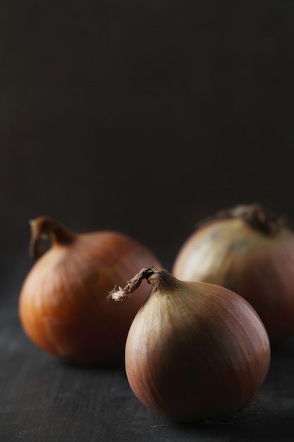 Rohe und schneidende Zwiebeln