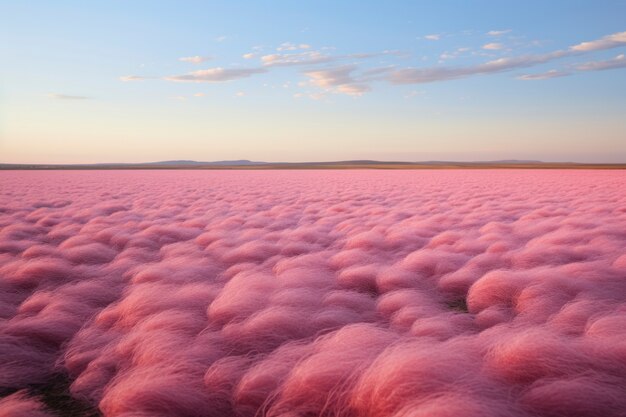 Kostenloses Foto rosa naturlandschaft mit vegetation