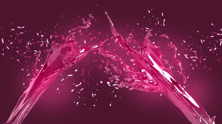 Kostenlose Foto rosa splash auf lila hintergrund