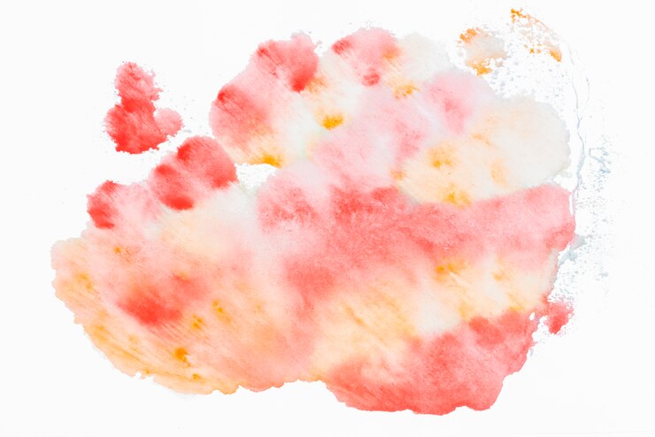 Kostenlose Foto rote aquarellbolzenbeschaffenheit auf weißbuch
