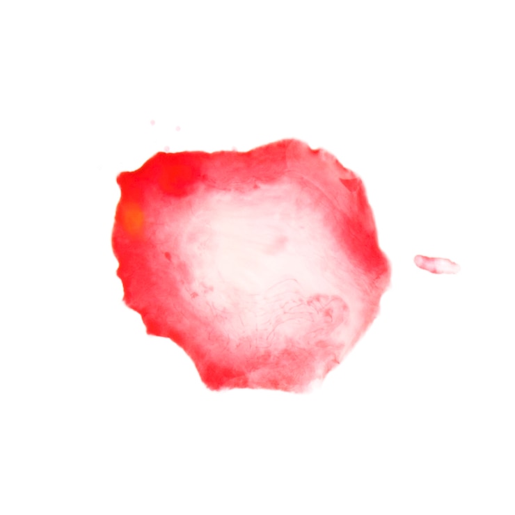 Kostenlose Foto roter aquarellfleck