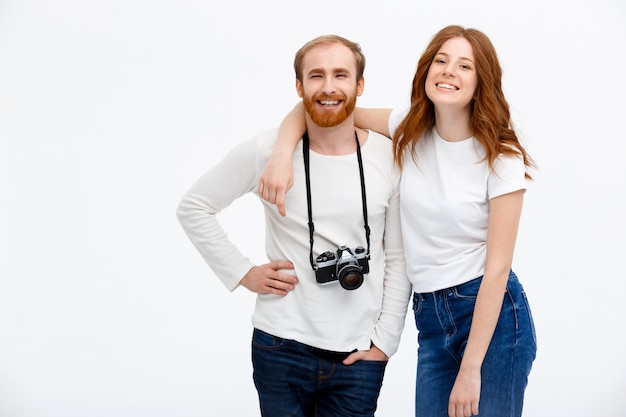 Rotschopf glückliche Menschen fotografieren