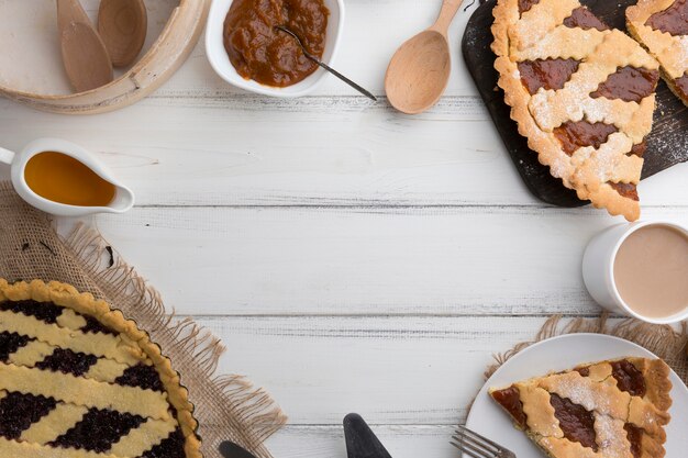 Rundansicht kreisförmiger Kuchenrahmen